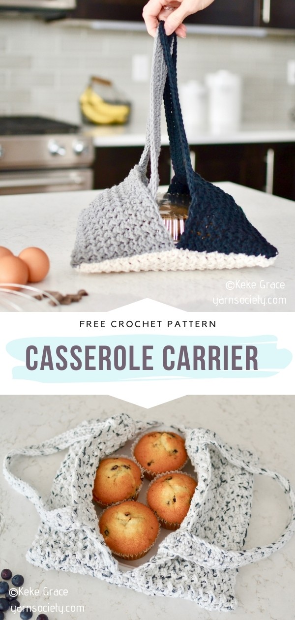 Practical Casserole Carriers with Free Crochet Patterns