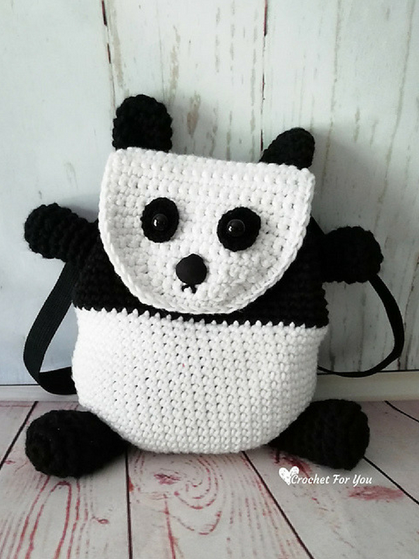 Panda Backpack Free Crochet Pattern