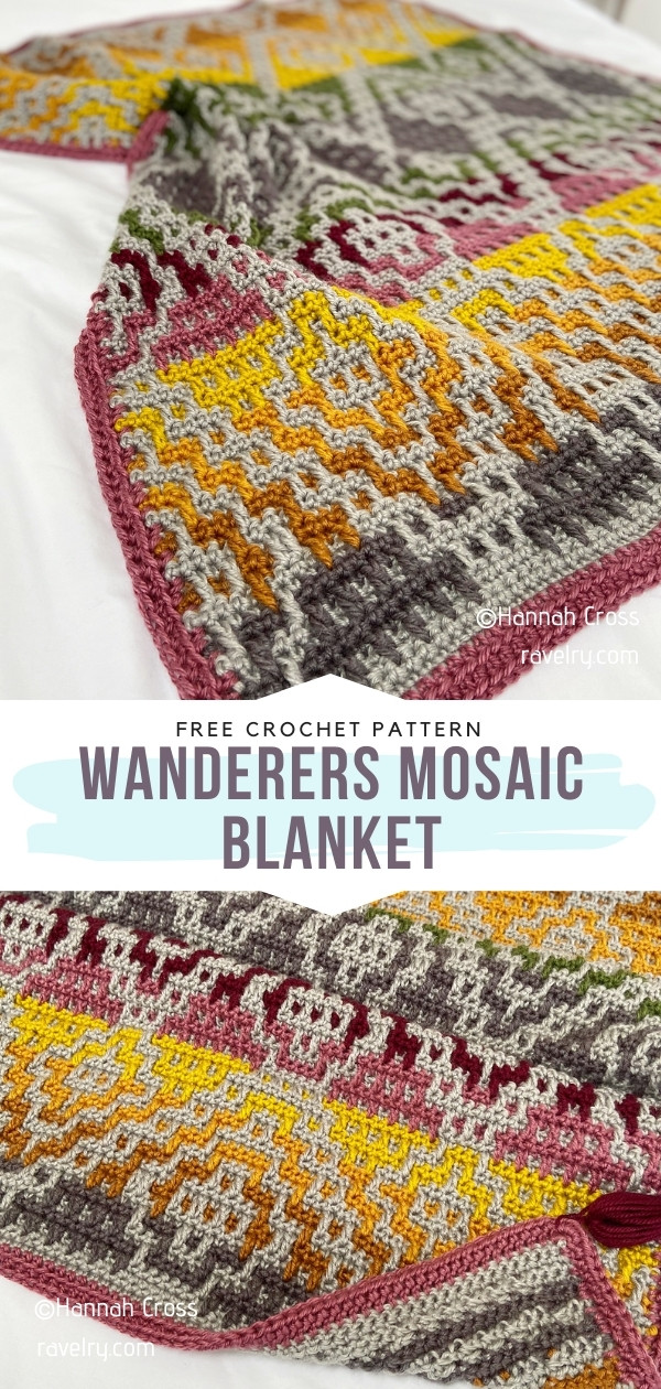 Crochet Nya Mosaic Blanket Pattern