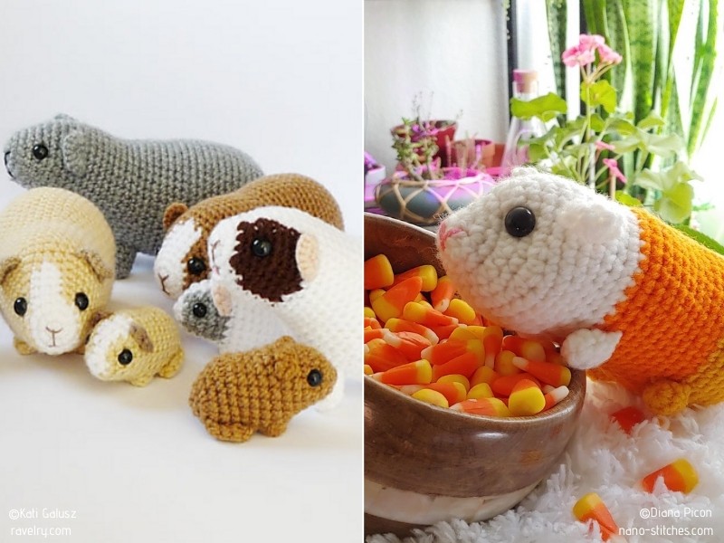 Easy Amigurumi Guinea Pigs with Free Crochet Patterns