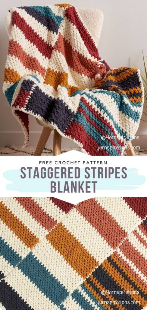 The Best Striped Crochet Blanket Free Patterns