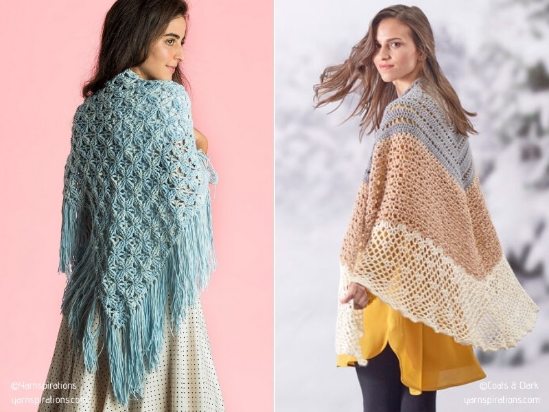 Trendy Girl's Favorite Crochet Shawls - Free Patterns