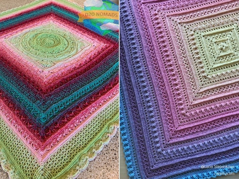 Charming Ombre Afghans with Free Crochet Patterns
