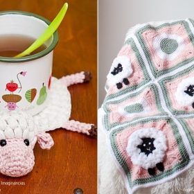 Crochet Accessories with a Cute Sheep Theme and Free Patterns