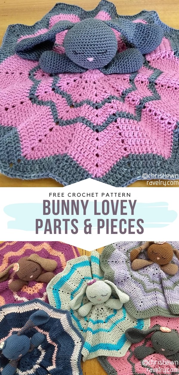 Crochet Bunny Lovey Parts & Pieces