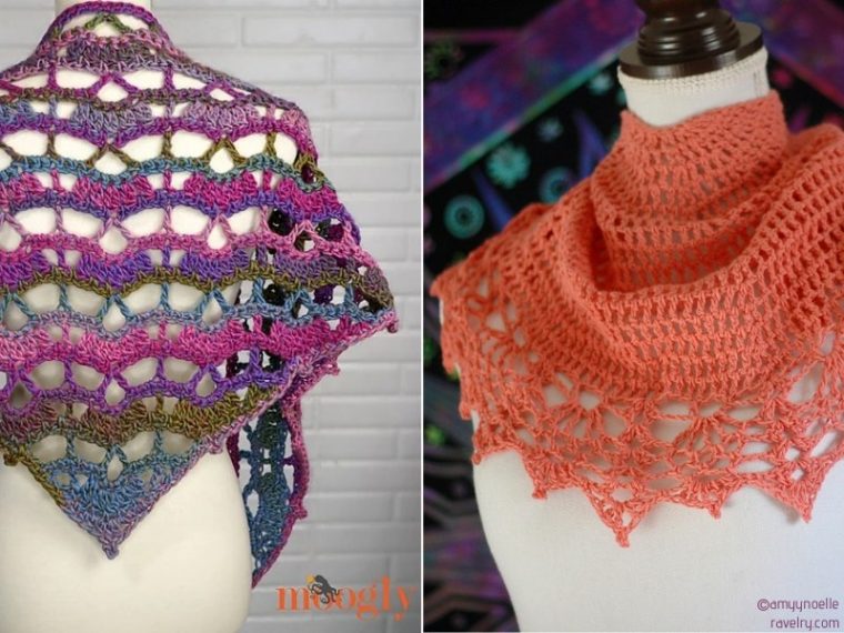 Color Boost Lacy Shawls Free Crochet Patterns