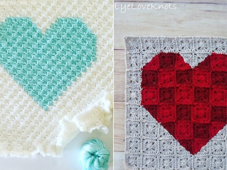Crochet Projects Covered with Hearts – Ideas and Free Patterns