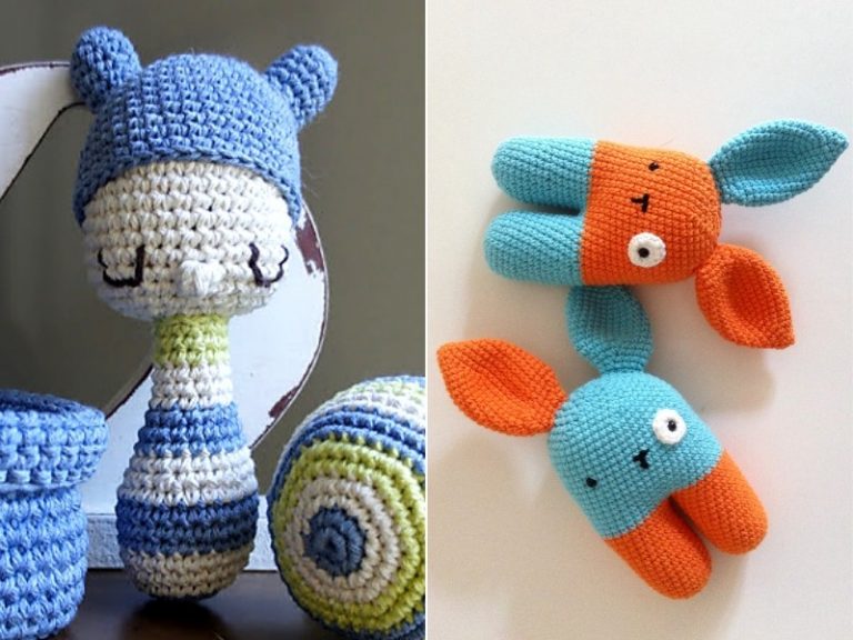 Color Block Rattles Free Crochet Pattern