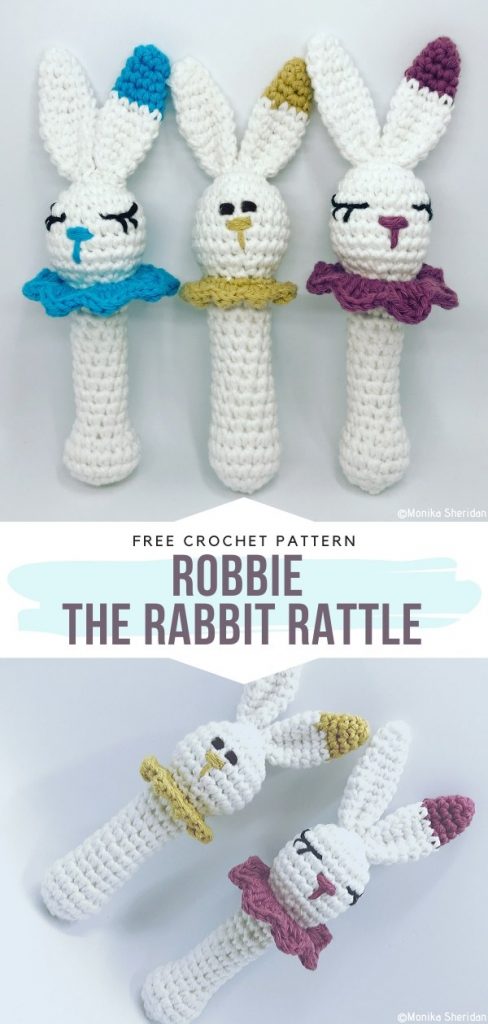 Super Colorful Baby Rattles with Free Crochet Patterns