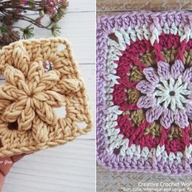 Floral Granny Squares - Ideas and Free Crochet Patterns