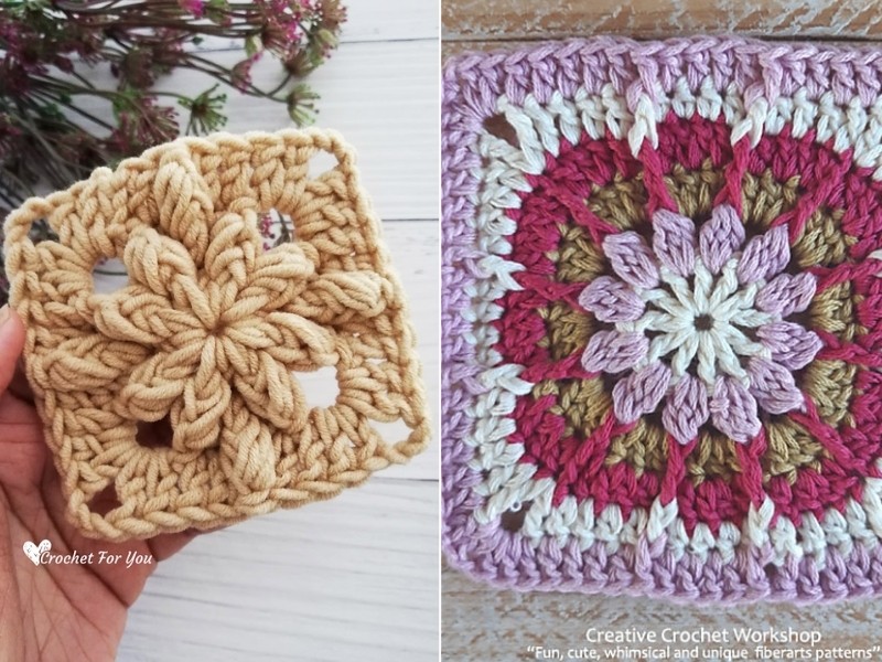 Learn to Crochet a Sunburst Granny Square - Bella Coco Crochet