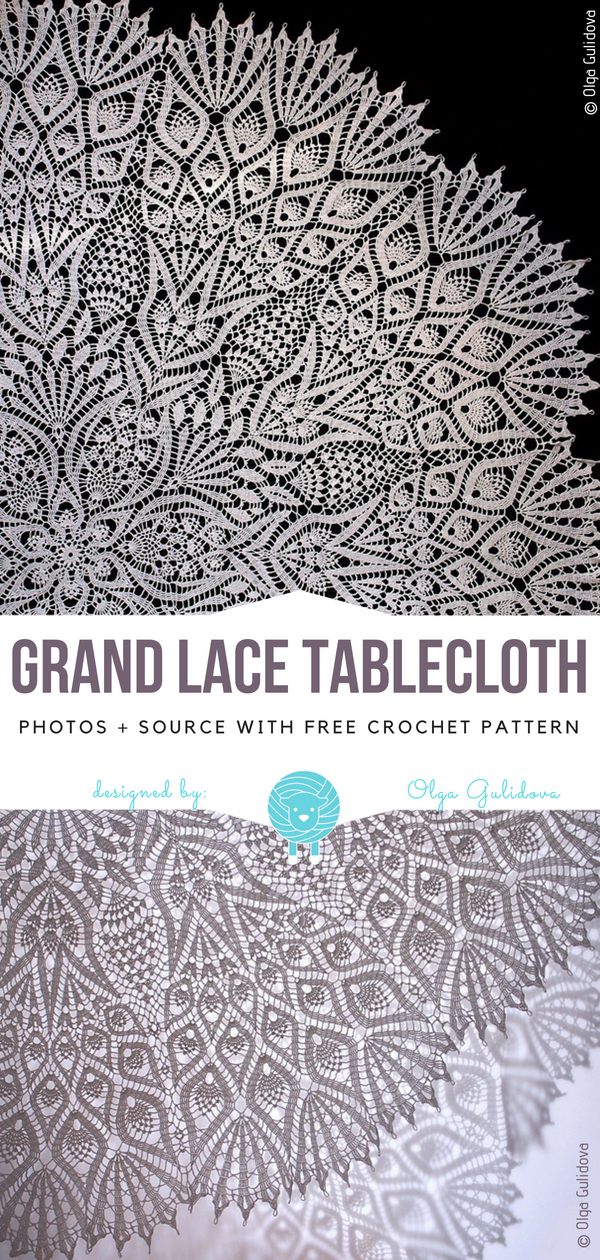 Grand Lace Tablecloth Crochet Pattern