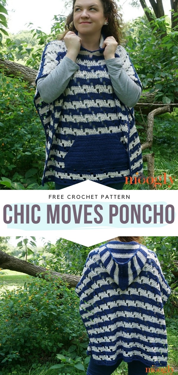 Chic Moves Poncho Free Crochet Pattern