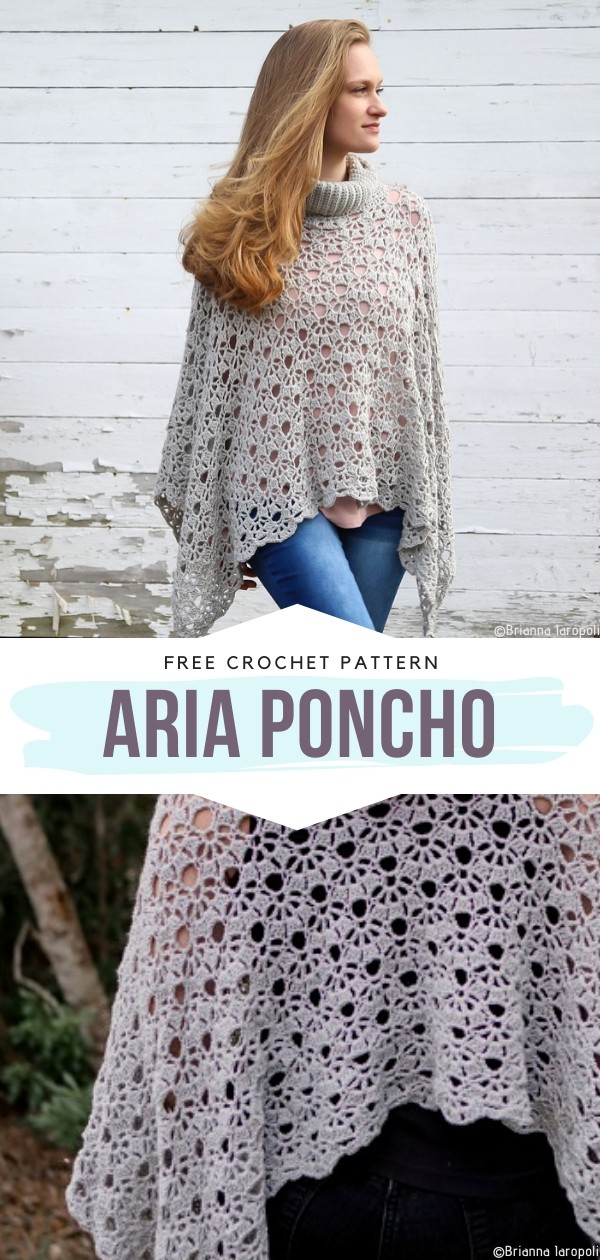 Aria Poncho Free Crochet Pattern