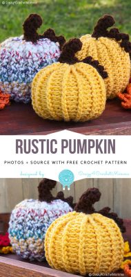 Lovely Pumpkin Decorations with Free Crochet Patterns