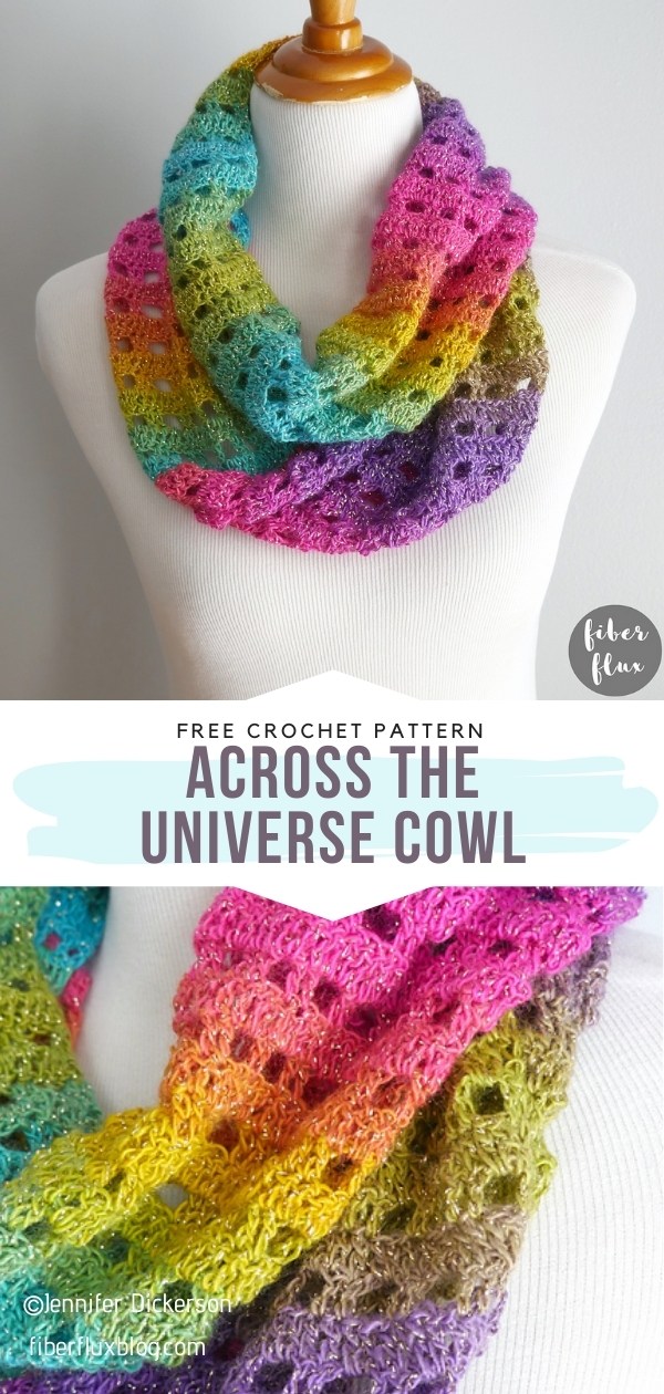 Rainbow Crochet Cowl
