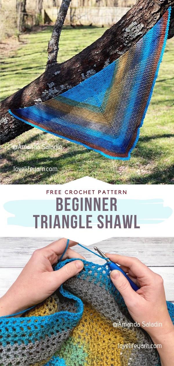 Crochet Beginner Triangle Shawl
