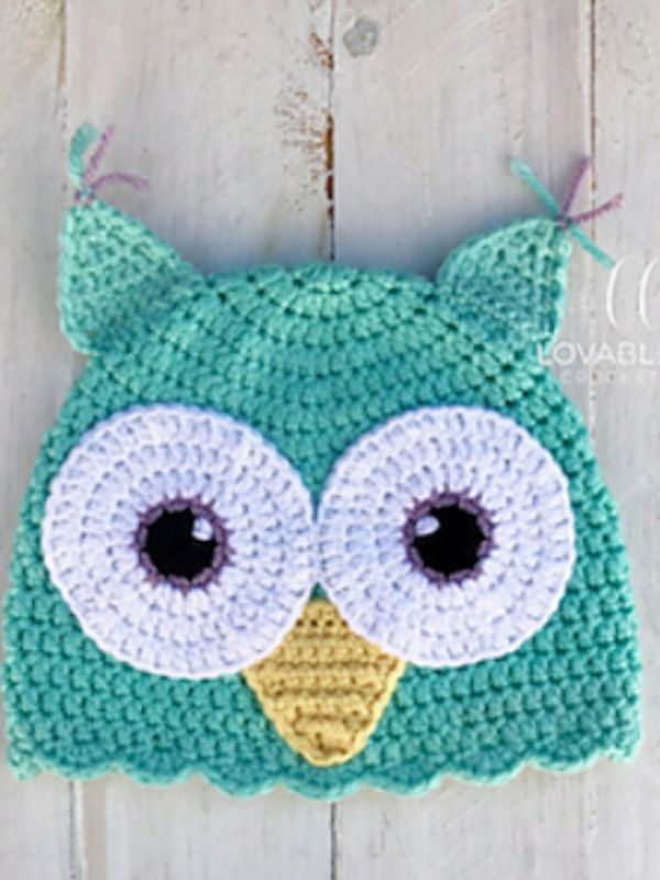 Owl Hat Free Crochet Pattern