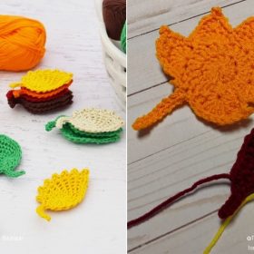 Leaf Appliques for Fall with Free Crochet Patterns