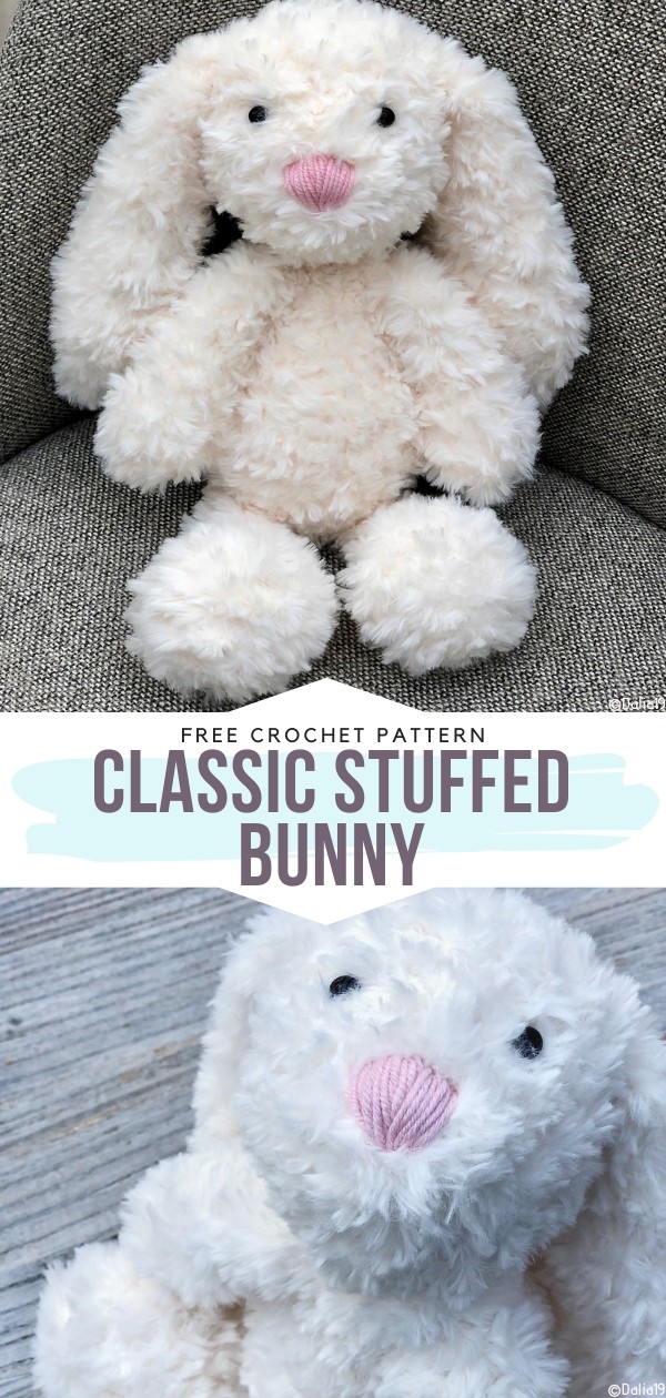 Classic Stuffed Bunny Free Crochet Pattern