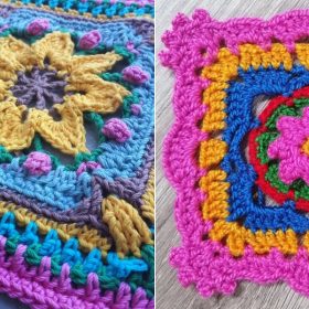 Color Bomb Squares Free Crochet Patterns
