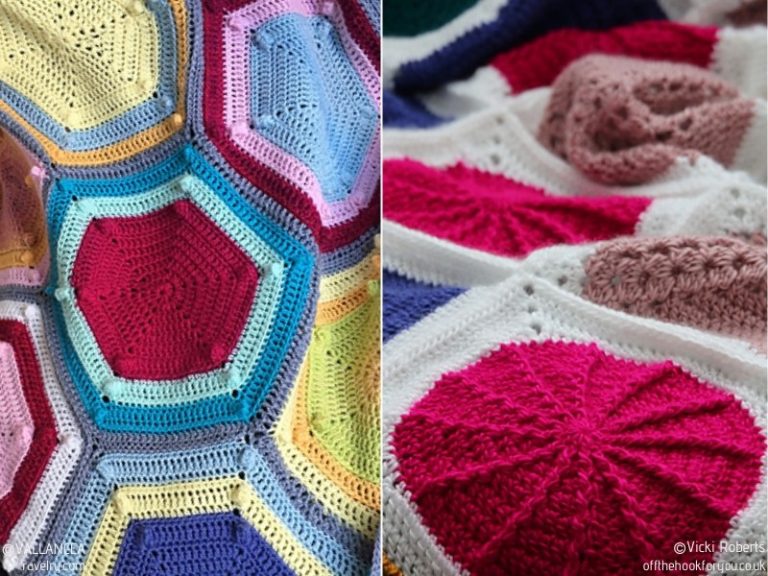 Hexagon Craze Blankets Free Crochet Patterns