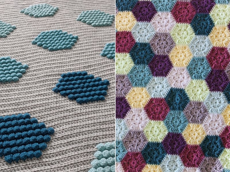 Hexagon Magic Blankets Free Crochet Patterns