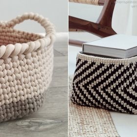 Modern Home Crochet Baskets Free Patterns