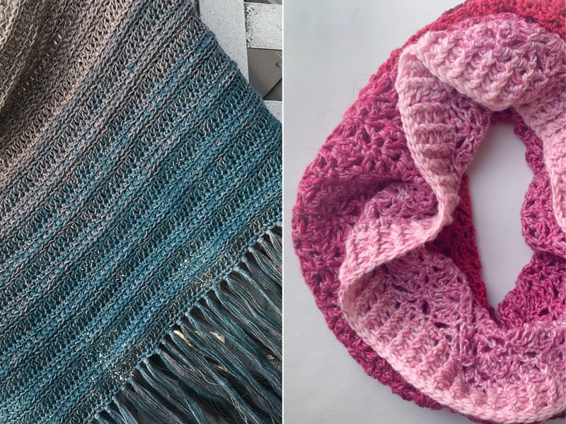 Ombre Craze Shawls Free Crochet Patterns