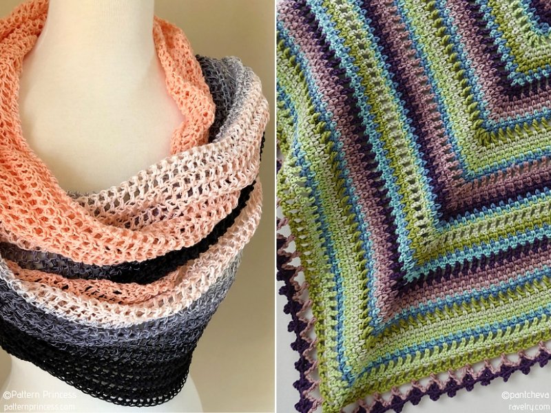 Pretty Triangle Shawls Free Crochet Patterns