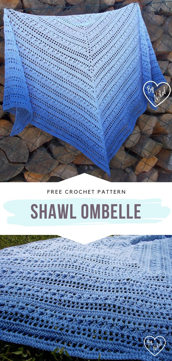 Blue Crochet Shawl