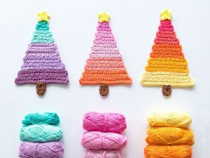 Simple Christmas Trees - Ideas and Free Crochet Patterns