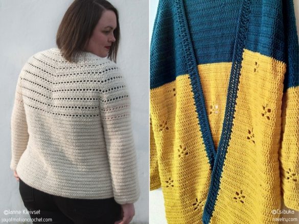Simple Spring Cardigans- Free Crochet Patterns
