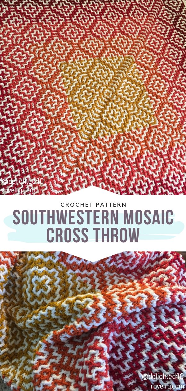 Southwestern Mosaic Cross Throw