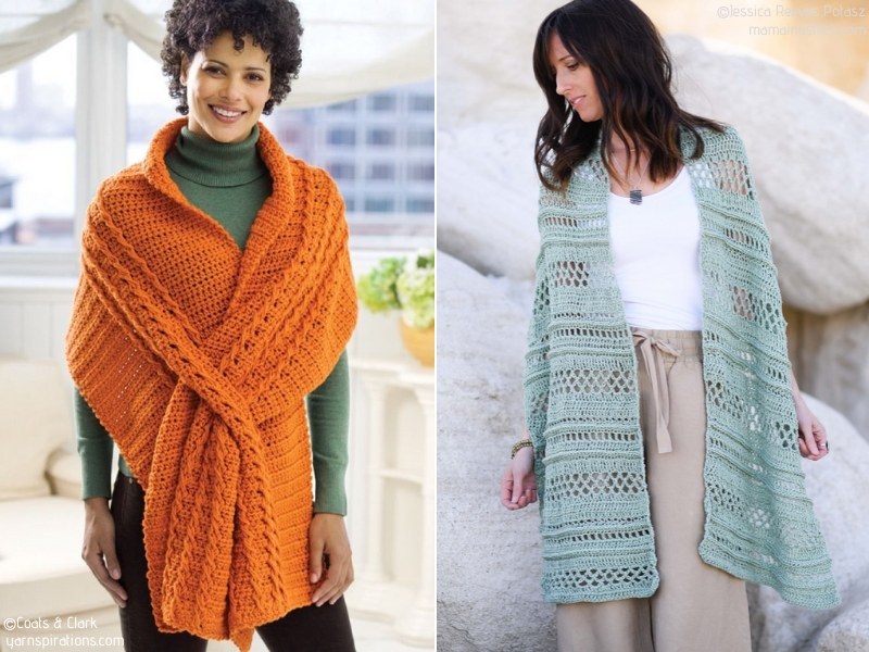 Stylish Wraps Free Crochet Patterns