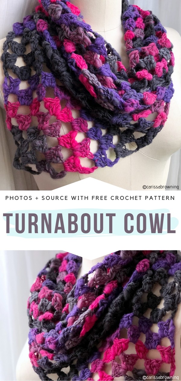 Violet Crochet Cowl