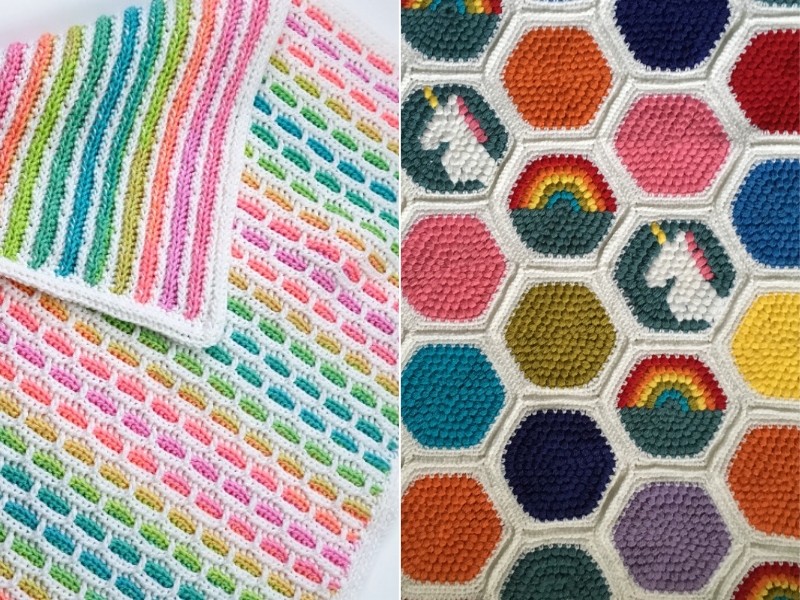 Unicorn Baby Blankets Free Crochet Patterns