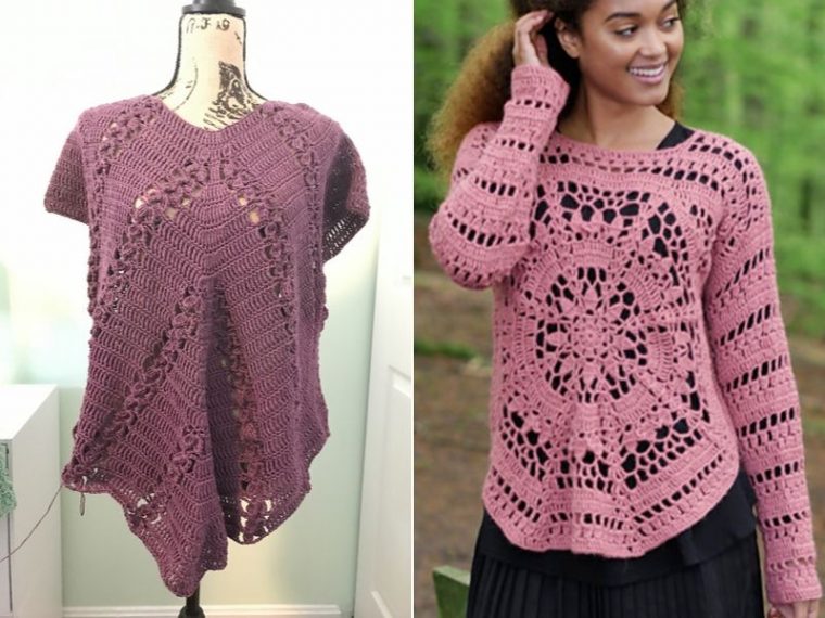 Delightful Spring Floral Crochet Tops Free Patterns