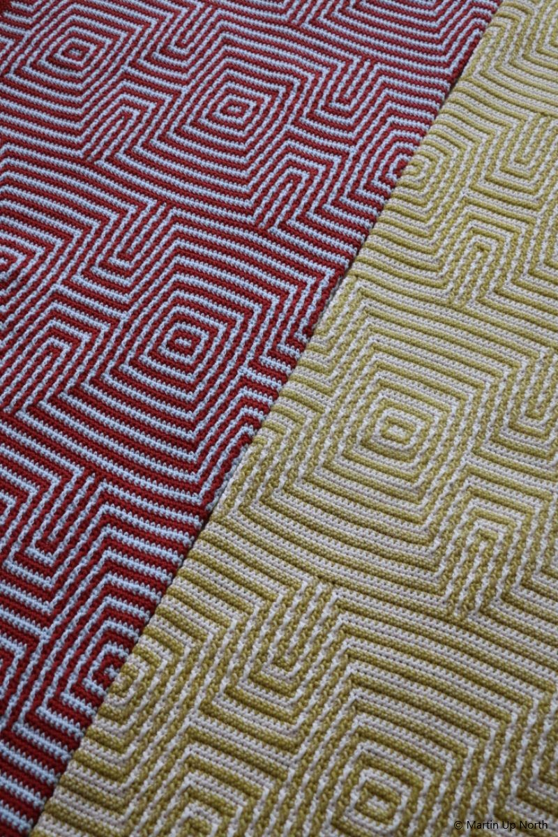 Ravelry: Mosaic Chevron Knit Blanket pattern by Yarnspirations Design Studio
