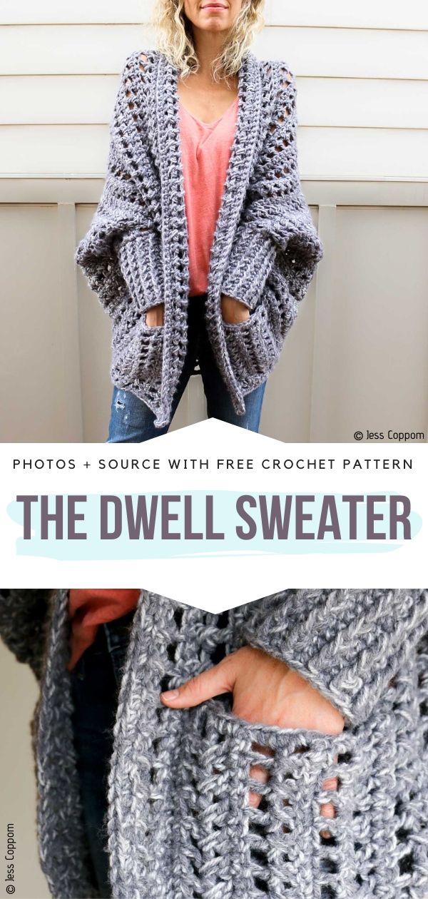 Oversized Crochet Cardigans - Free Patterns