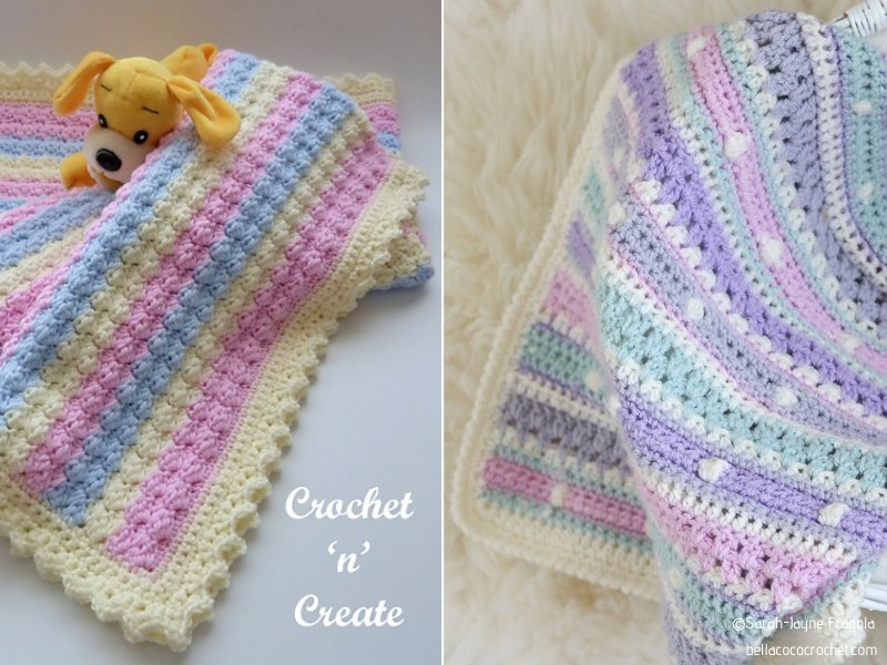 Pastel Baby Blankets with Free Crochet Patterns