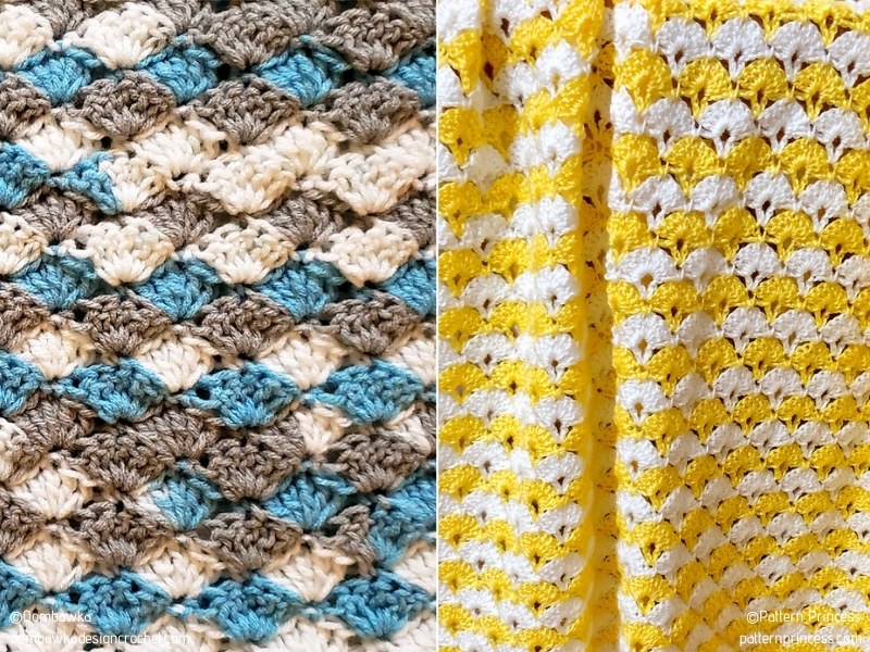 Lovely Shell Stitch Blankets with Free Crochet Patterns