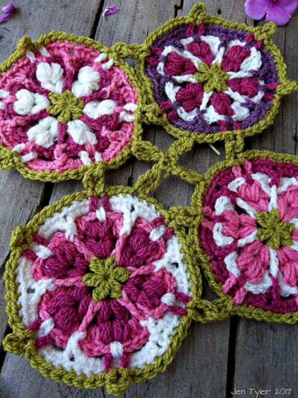African Summer Snowflake Free Crochet Pattern