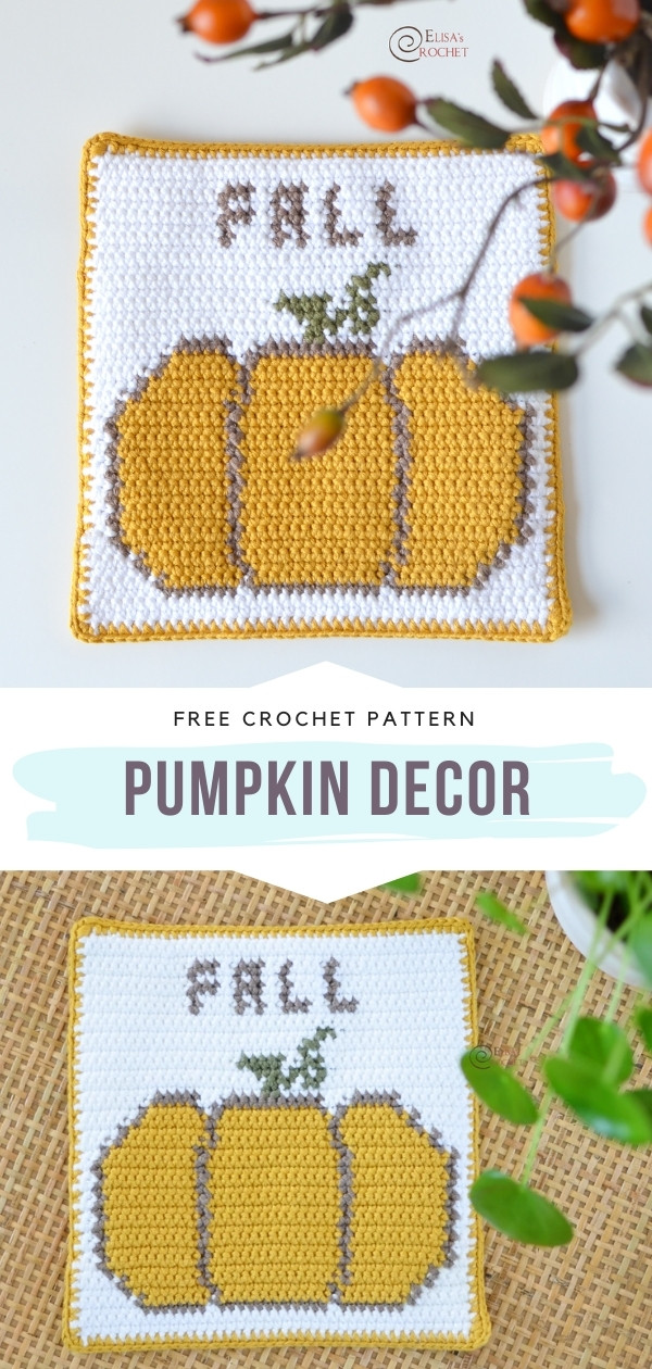 Pumpkin Crochet Square