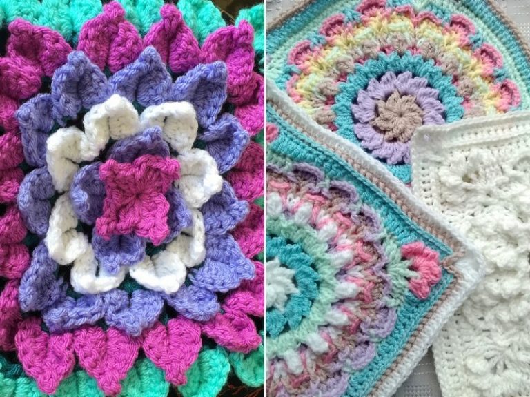 Gorgeous Flower Squares Free Crochet Patterns