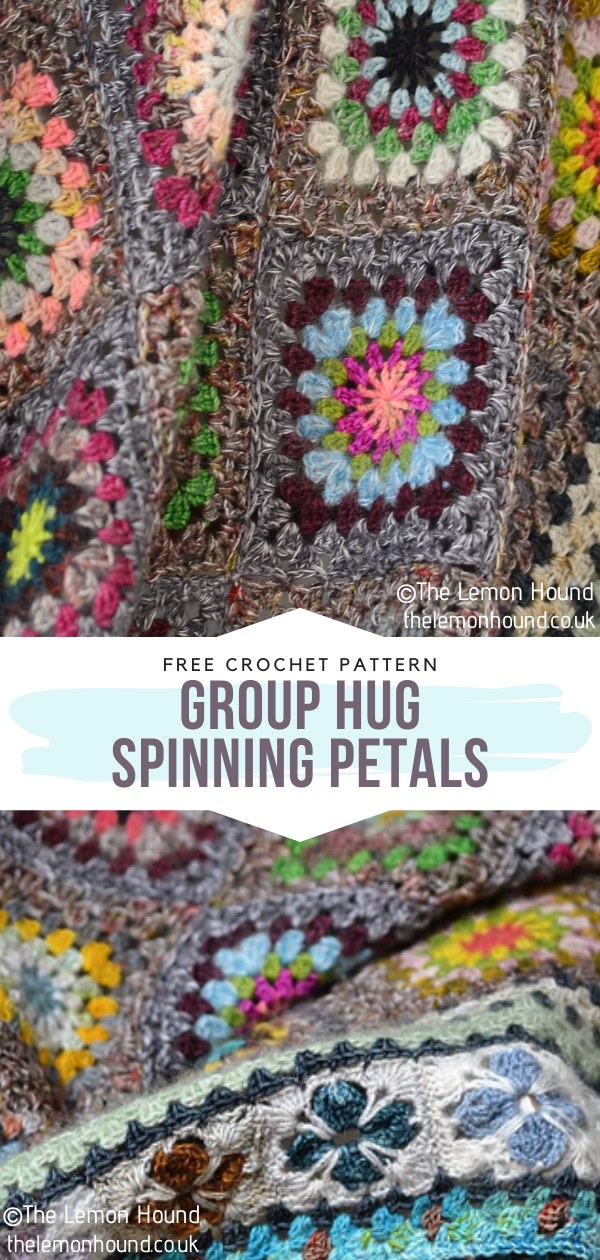 Group Hug Spinning Petals Crochet Blanket
