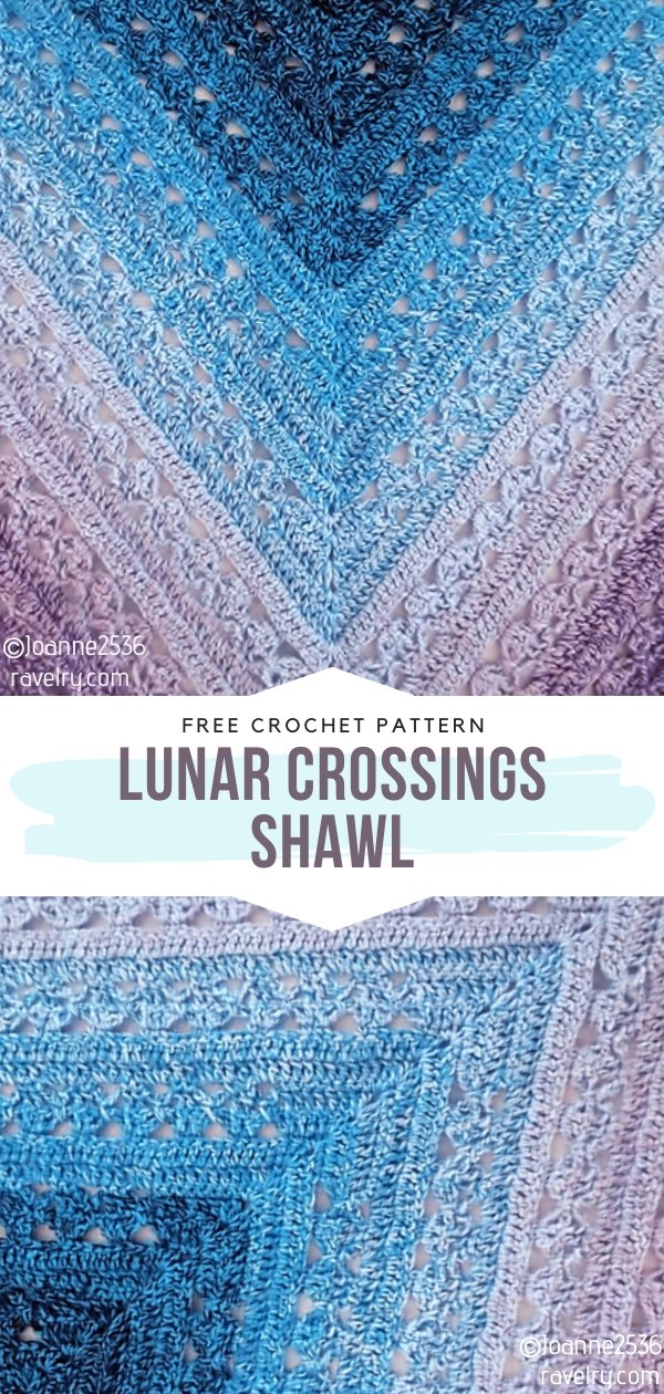 Lunar Crossings Crochet Shawl