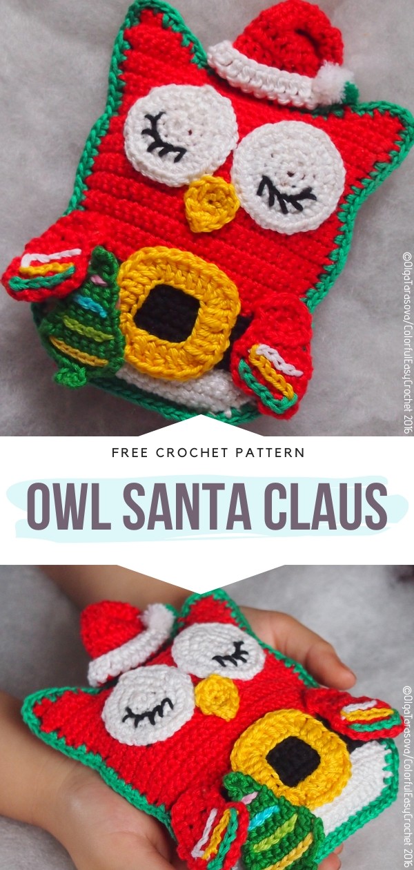 Owl Santa Claus Free Crochet Pattern