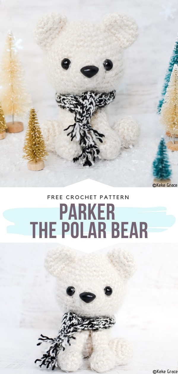 Peyton the Polar Bear Amigurumi Crochet Animal Doll