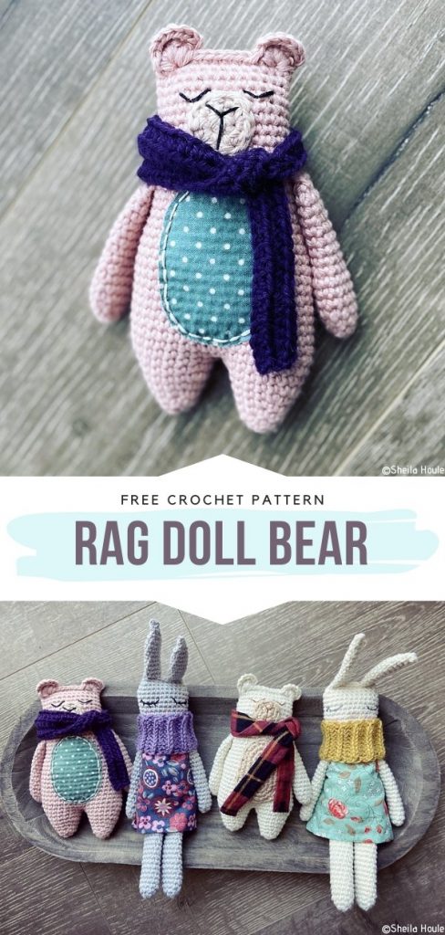 crochet rag doll animals